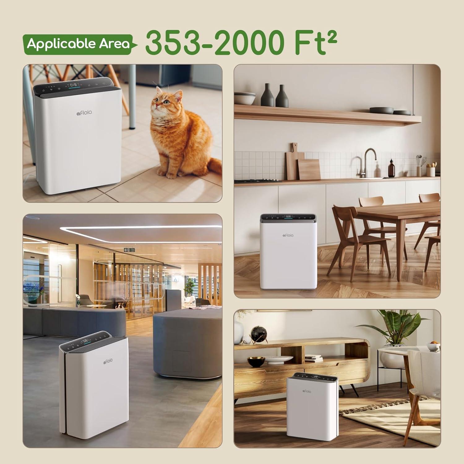 Purificador de Aire Afloia Europa 3 Etapas 185.8 m² Sensor Automático