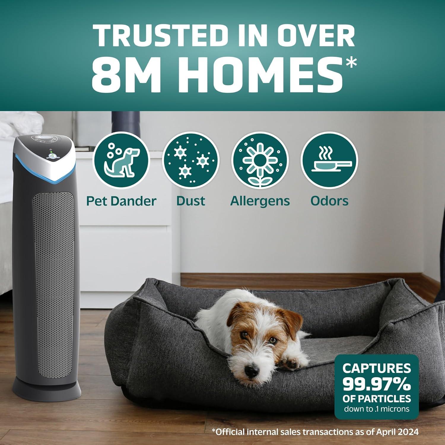 Purificador de Aire GermGuardian AC5250PT HEPA 71 cm para Habitaciones Grandes