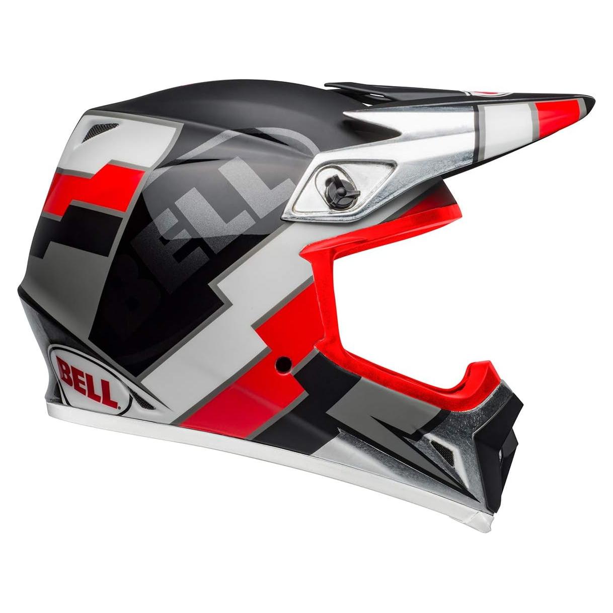 Casco de Motocross BELL MX-9 MIPS Negro/Rojo/Blanco