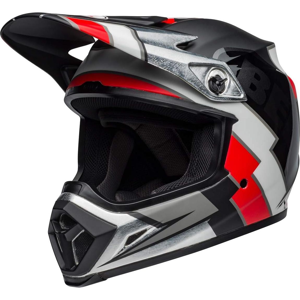 Casco de Motocross BELL MX-9 MIPS Negro/Rojo/Blanco
