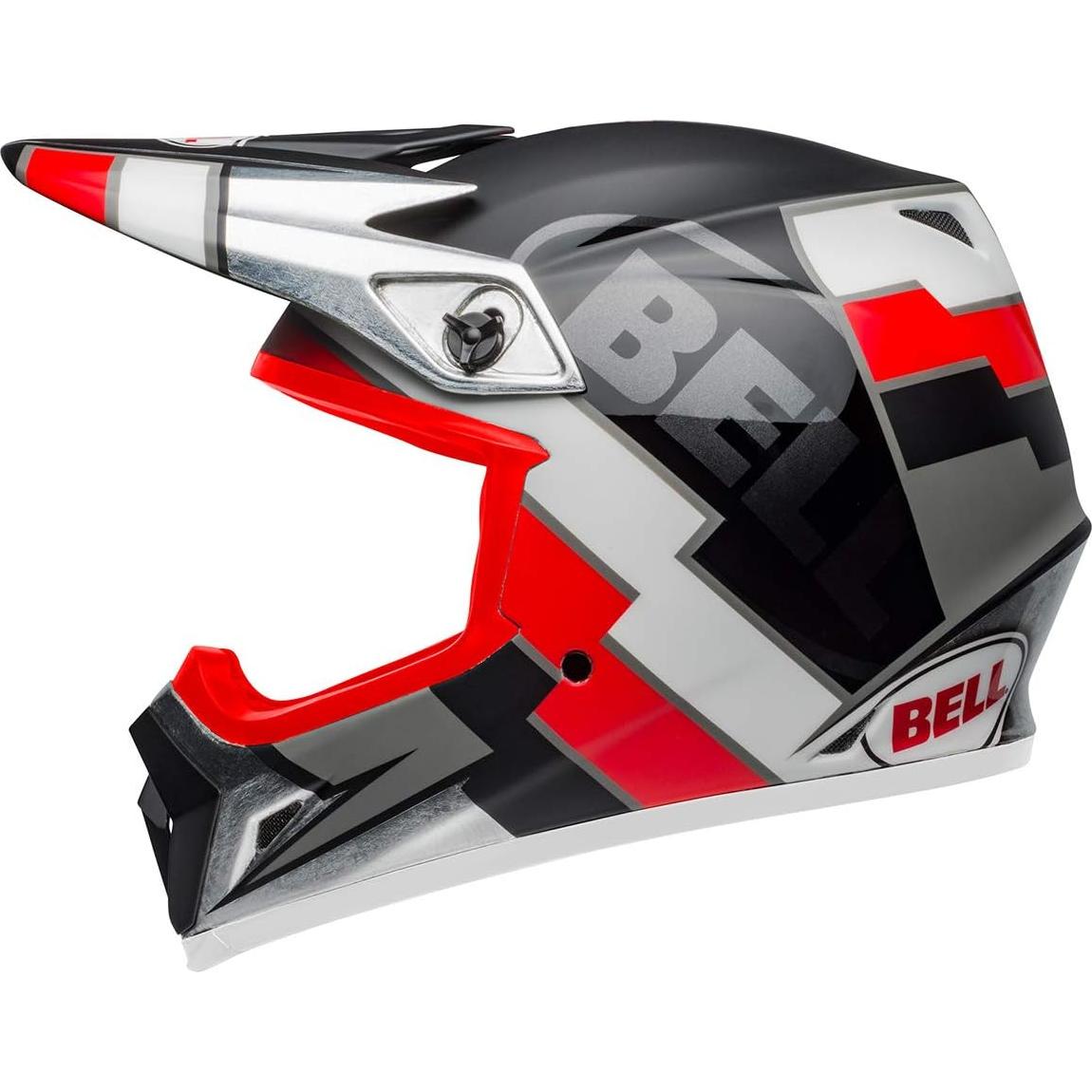 Casco de Motocross BELL MX-9 MIPS Negro/Rojo/Blanco