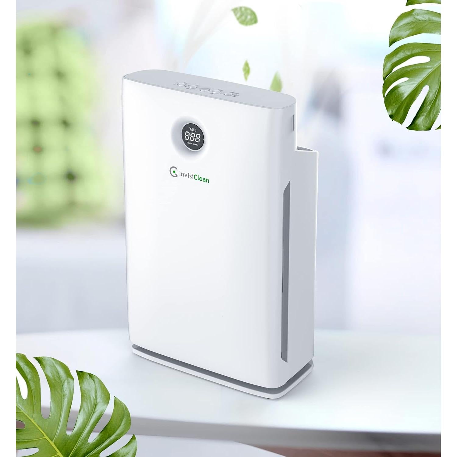 Air Purifier for Large Room, Bedroom, Home - Over 1600 Sq Ft, ZERO Ozone, UV Light, H13 Medical Grade True HEPA - Smoke, Dust, Allergies, Pet Hair Air Cleaners - InvisiClean Claro IC-4524