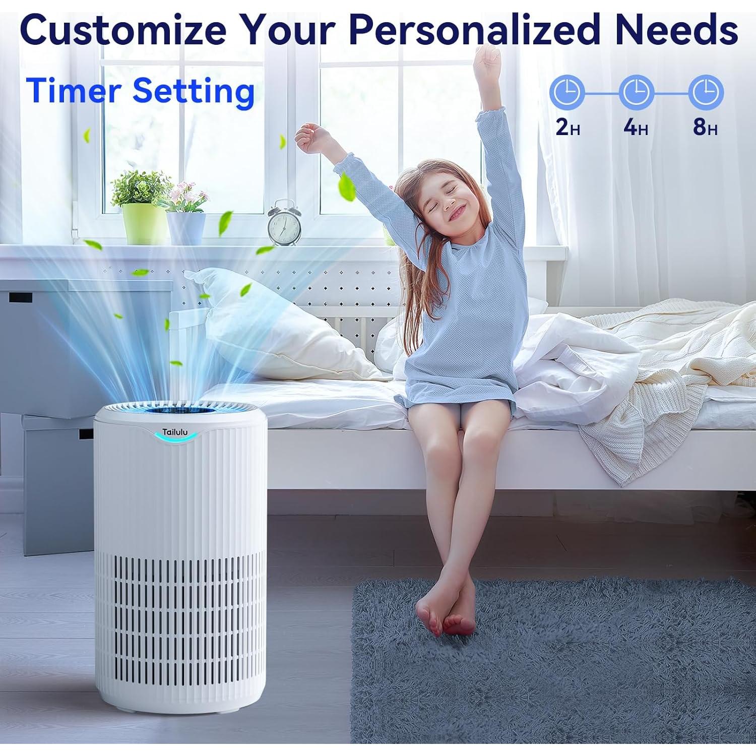 Purificador de Aire Tailulu D09 HEPA 139 m² Silencioso