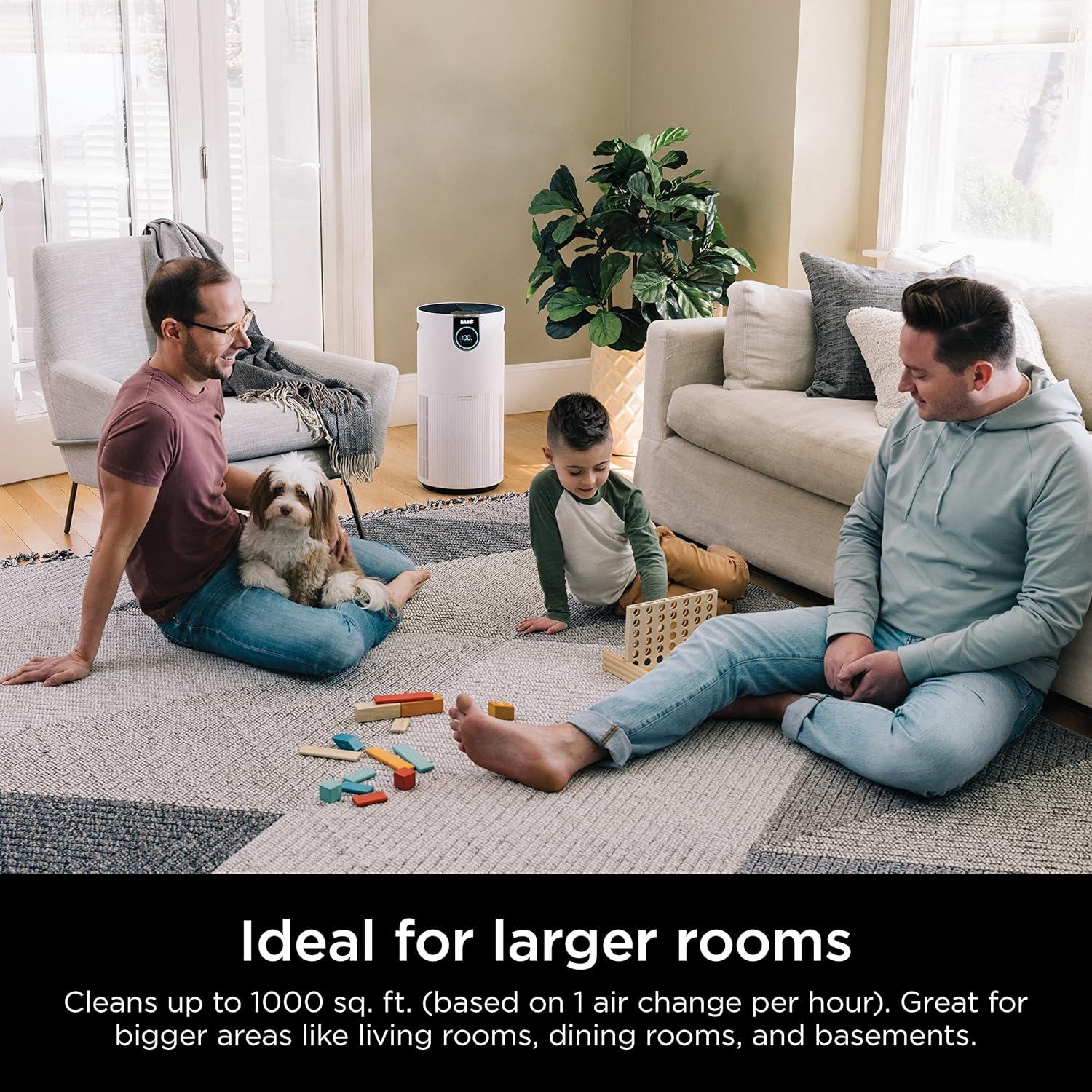 Air Purifier for Home Large Room, Clean Sense Technology, HEPA Air Filter, 1000 Sq Ft, Kitchen, Filters Smoke, Captures 99.98% of Particles, Pet Dander, Pollutants, Dust, Allergens, HP201