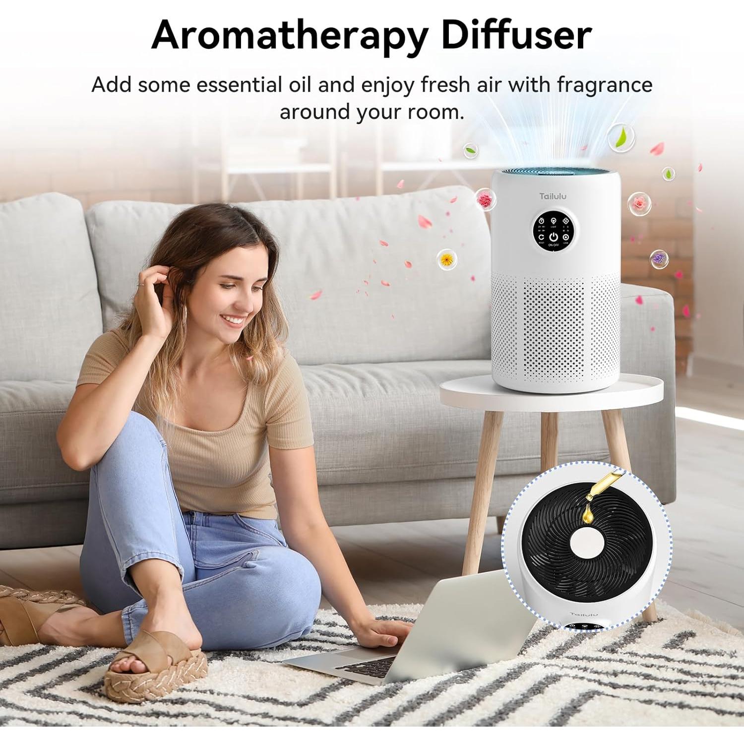 Purificador de Aire HEPA Tailulu D10 para Mascotas 126 m²