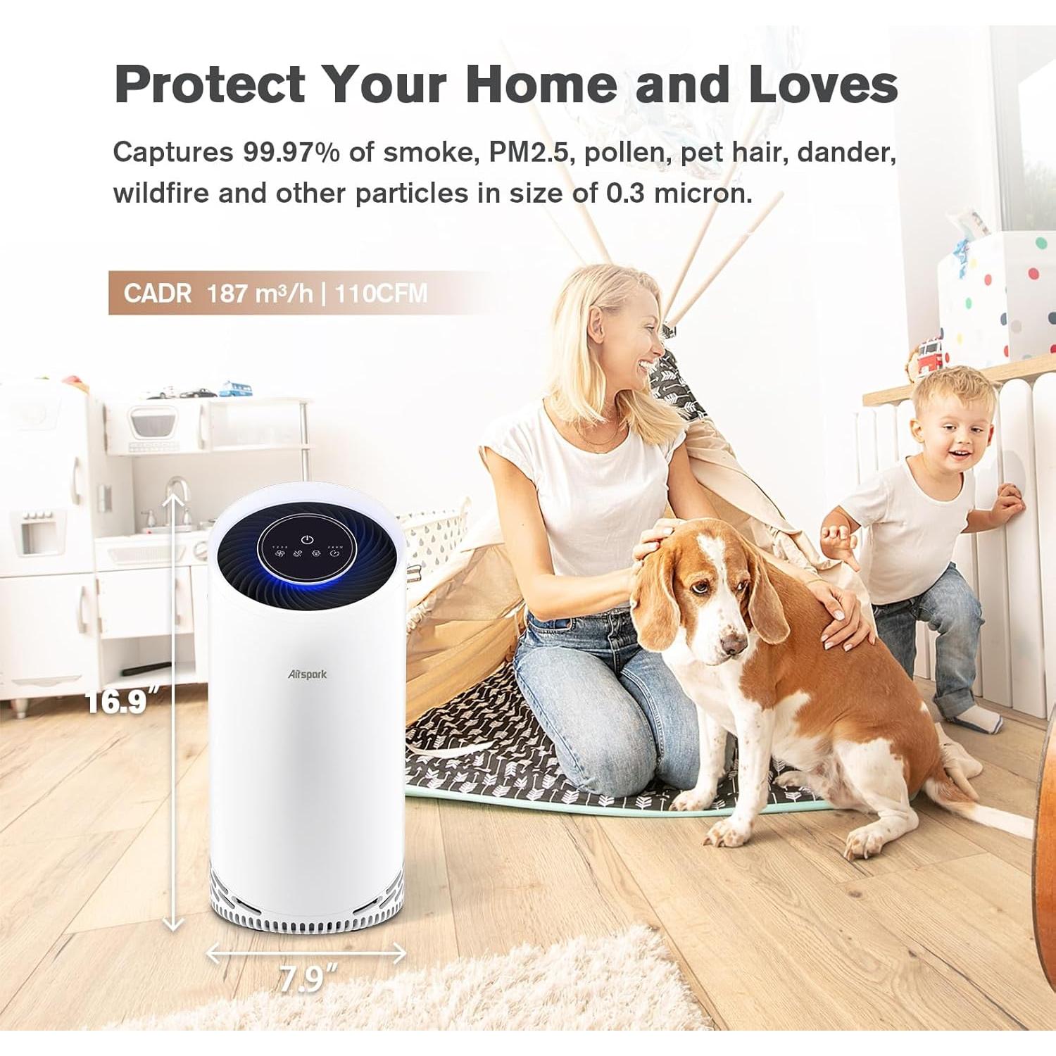 Purificador de Aire Airspark AS200 HEPA 4 en 1 para 127 m²