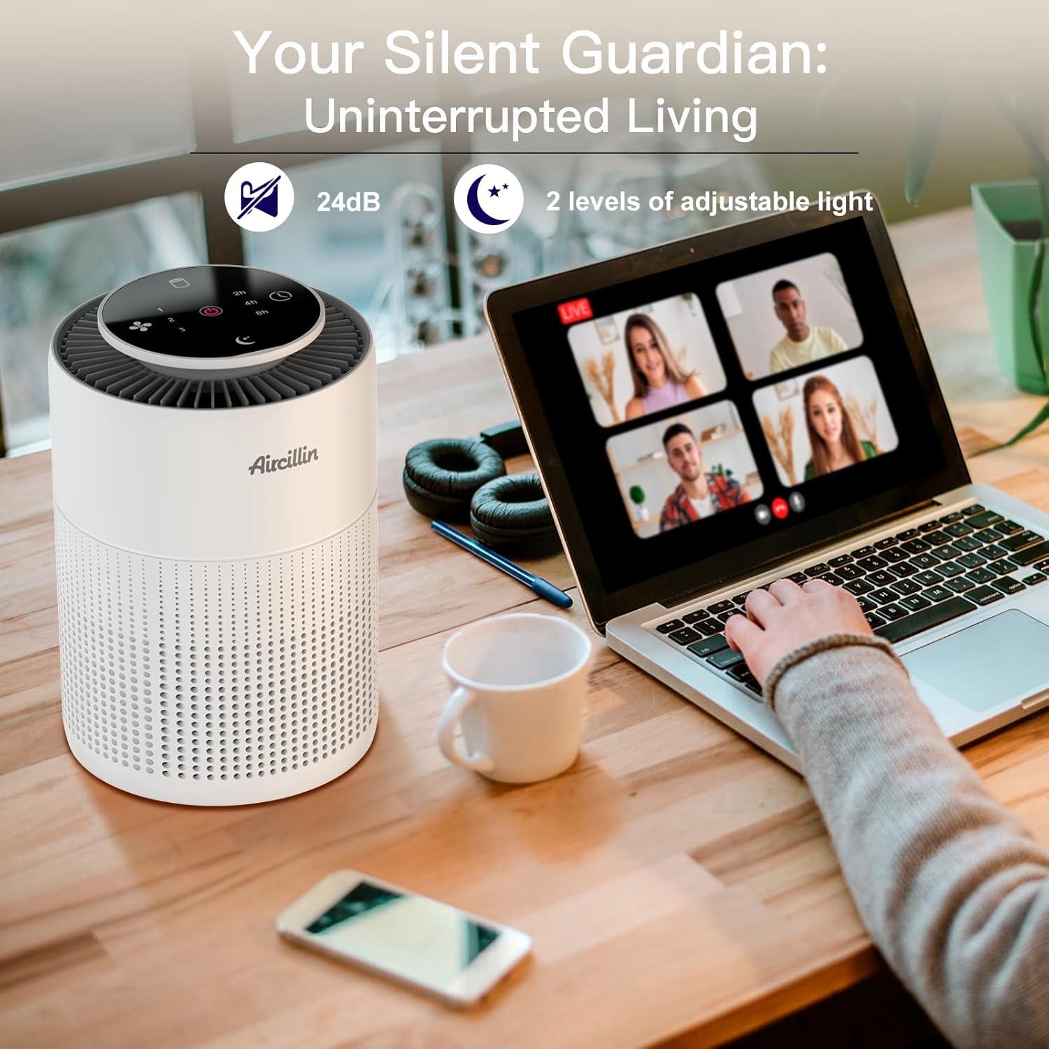 Paquete de 2 Purificadores de Aire Aircillin AP070B HEPA 24dB