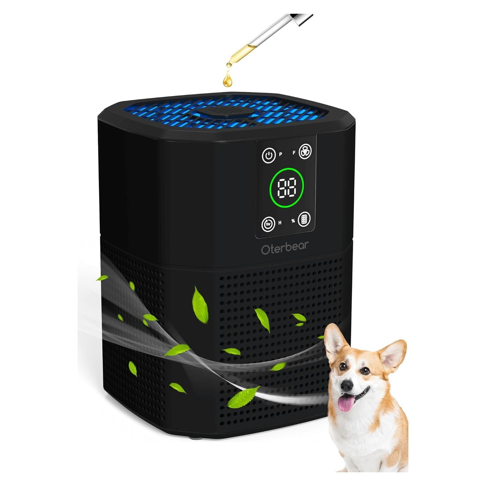 Purificador de Aire Oterbear H13 HEPA 125 m² con Aroma y Luz