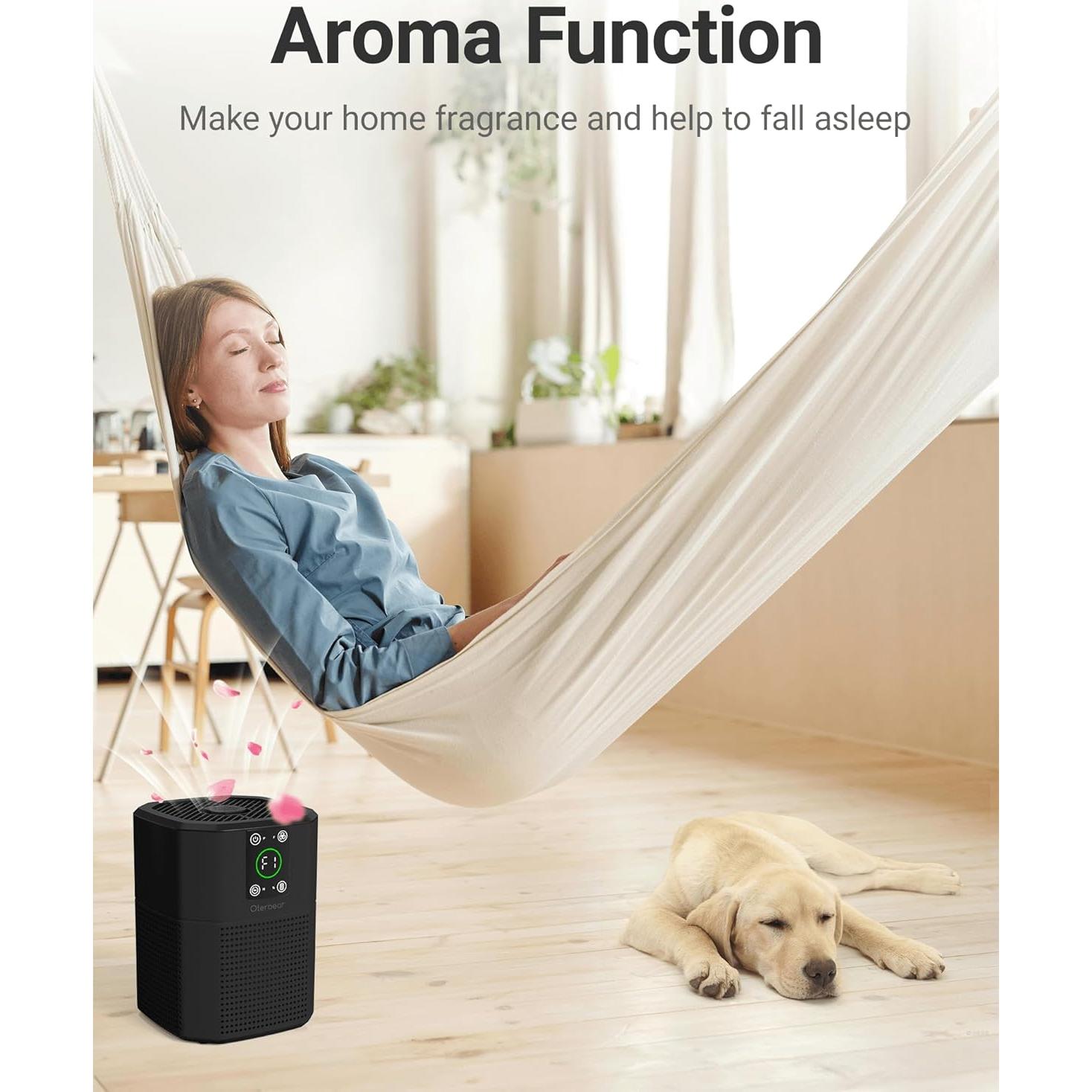 Purificador de Aire Oterbear H13 HEPA 125 m² con Aroma y Luz