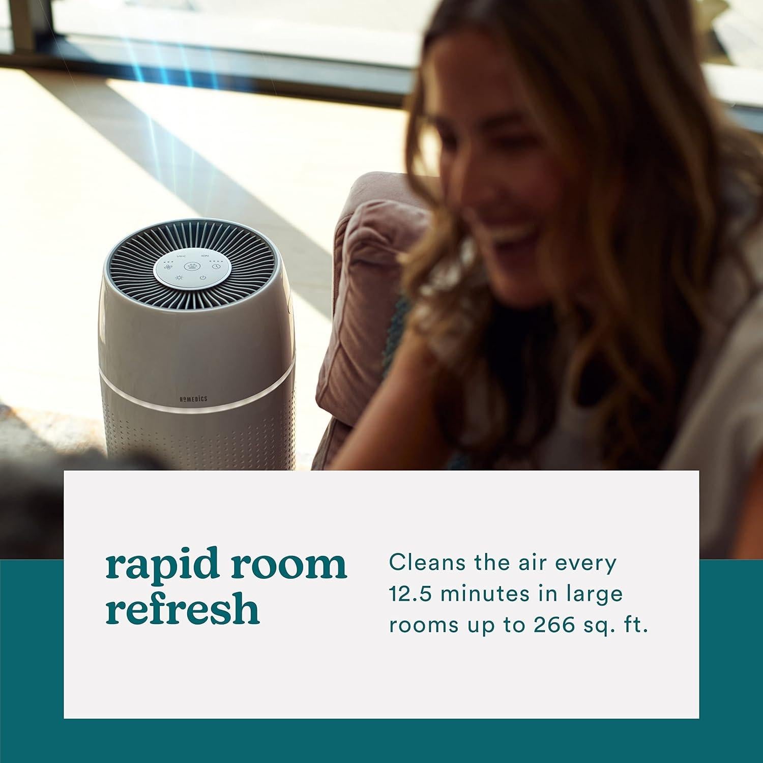 Purificador de Aire Homedics 5-en-1 PetPlus HEPA 24.7 m²