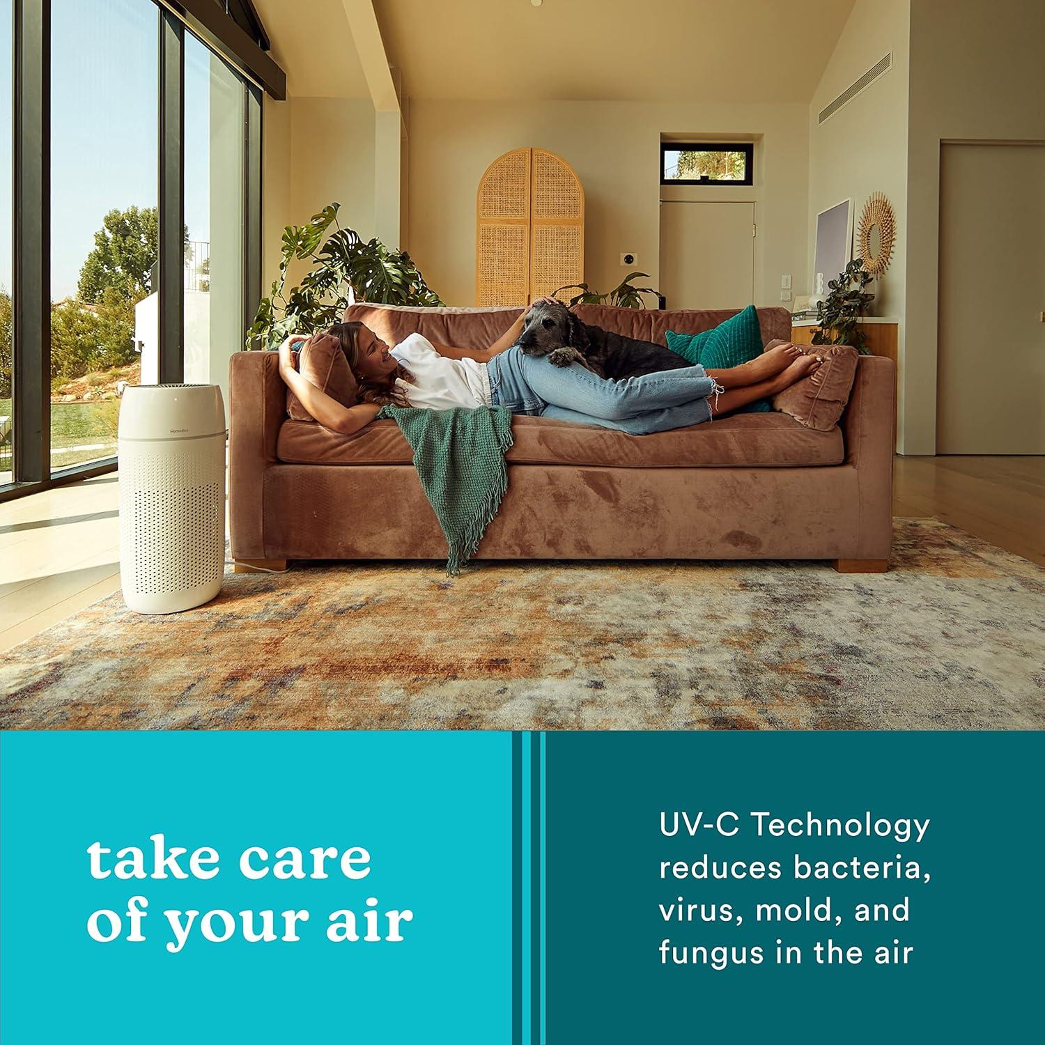 Purificador de Aire Homedics 5-en-1 PetPlus HEPA 24.7 m²