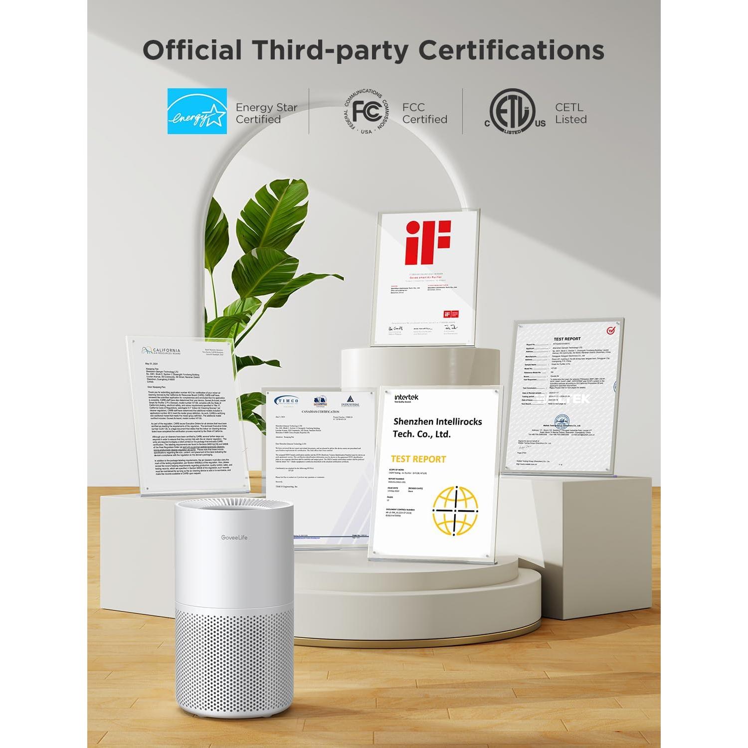 Purificador de Aire GoveeLife H7128 Inteligente HEPA 39.5 cm