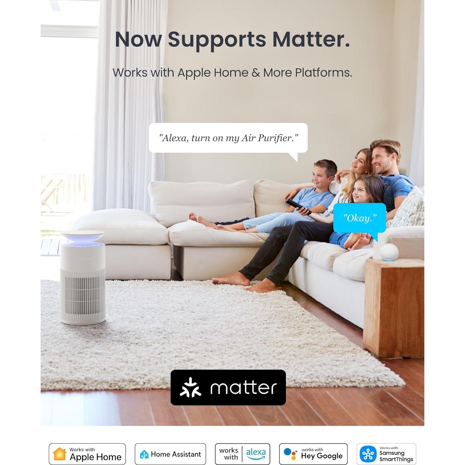 Purificador de Aire SwitchBot para Hogar Grande 336.5 m² 20dB