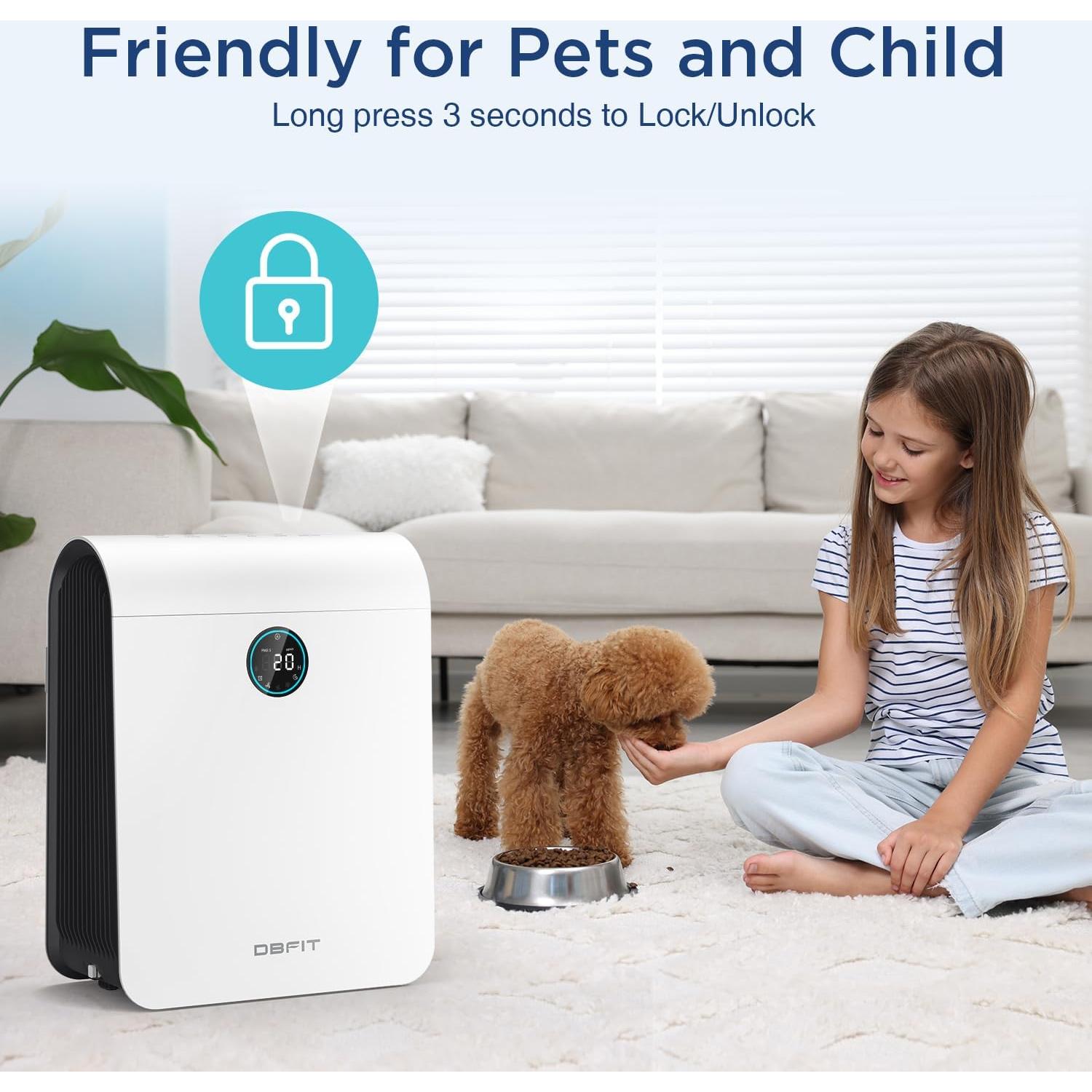 Purificador de Aire DBFIT AP-M1419 HEPA 222.97 m² Blanco