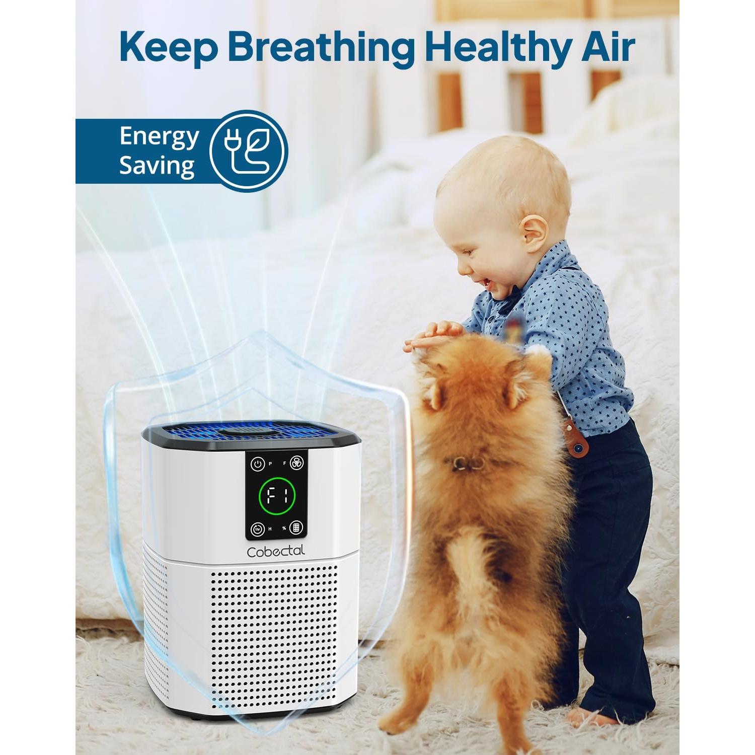 Purificador de Aire Cobectal ZQA-2000B HEPA 3-en-1 Blanco