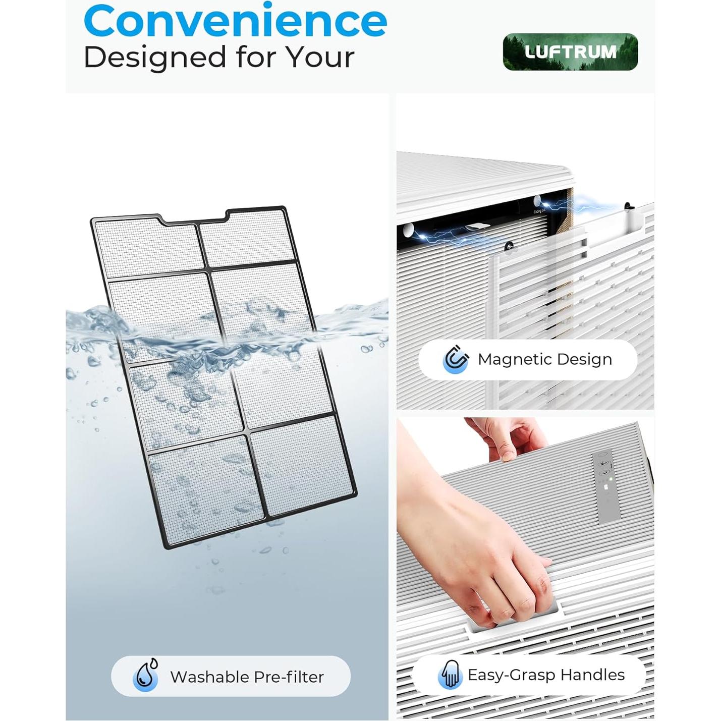 Purificador de Aire LUFTRUM C3500 Grande 209 m² Filtro HEPA