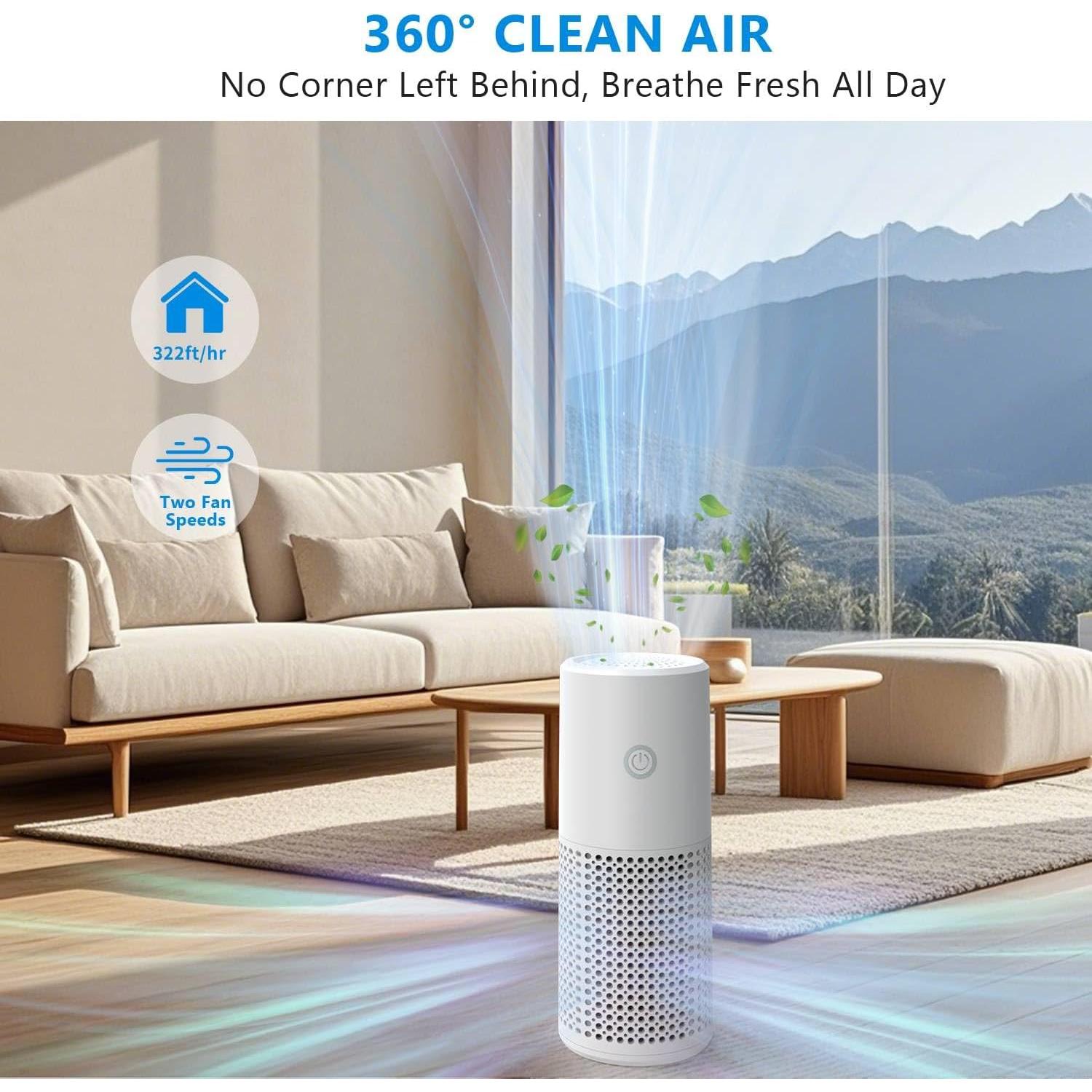 Purificador de Aire HEPA H13 DQUGUVY 3 en 1 para Hogar