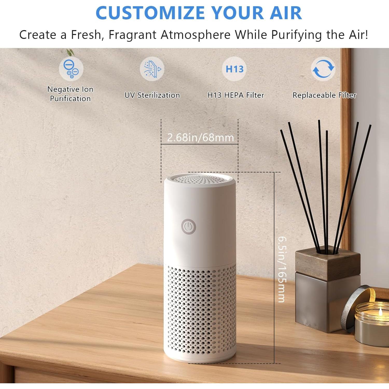 Purificador de Aire HEPA H13 DQUGUVY 3 en 1 para Hogar