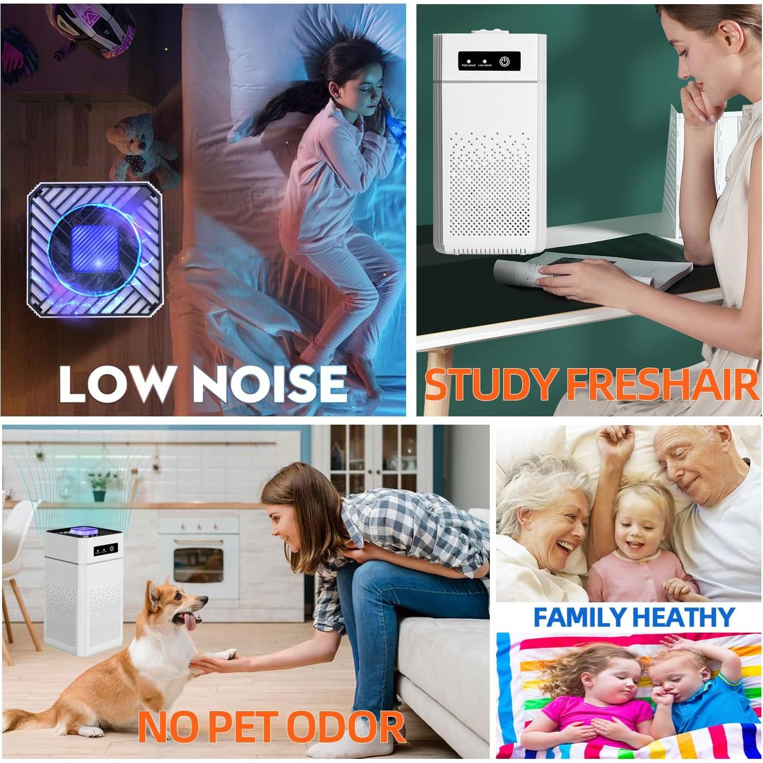 Purificador de Aire HEPA Shunrenful ZHIBO-C30 20dB Aromaterapia