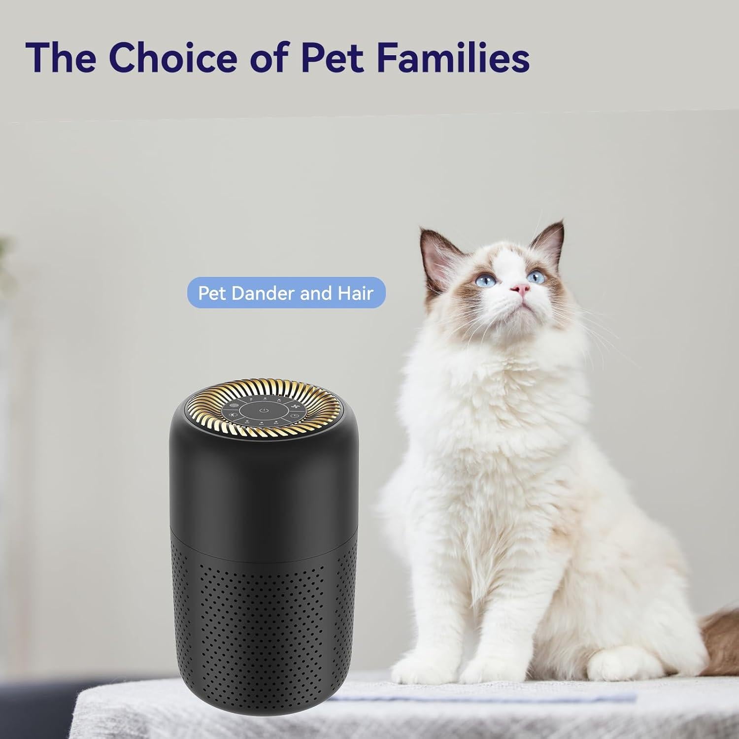 Purificador de Aire KJ50 H13 HEPA Silencioso 20dB para Dormitorio