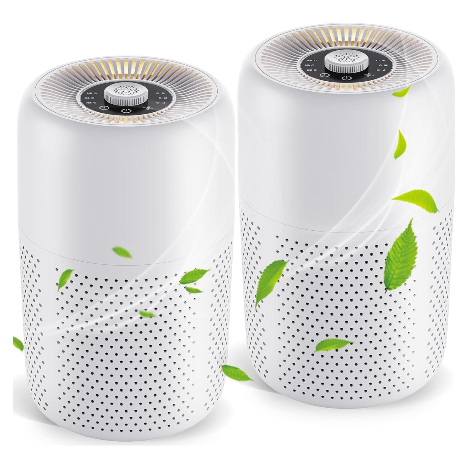 Purificadores de Aire YARIKI P60 - 2 Unidades, Blanco, HEPA H13