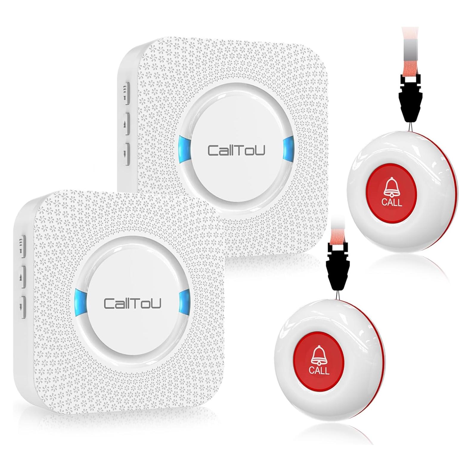 Sistema de Llamada Inalámbrico CallToU 2 Botones y 2 Receptores