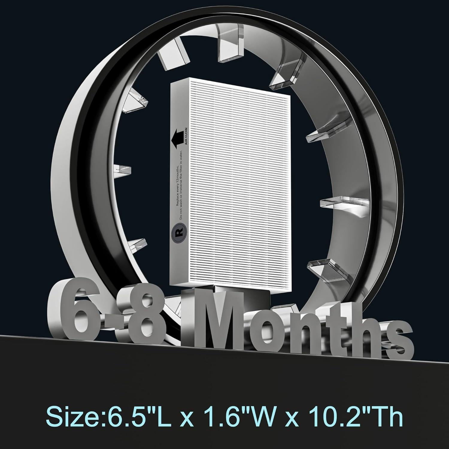 Filtro HEPA HPA300 Funmit para Purificadores Honeywell - 3 HEPA + 4 Carbón