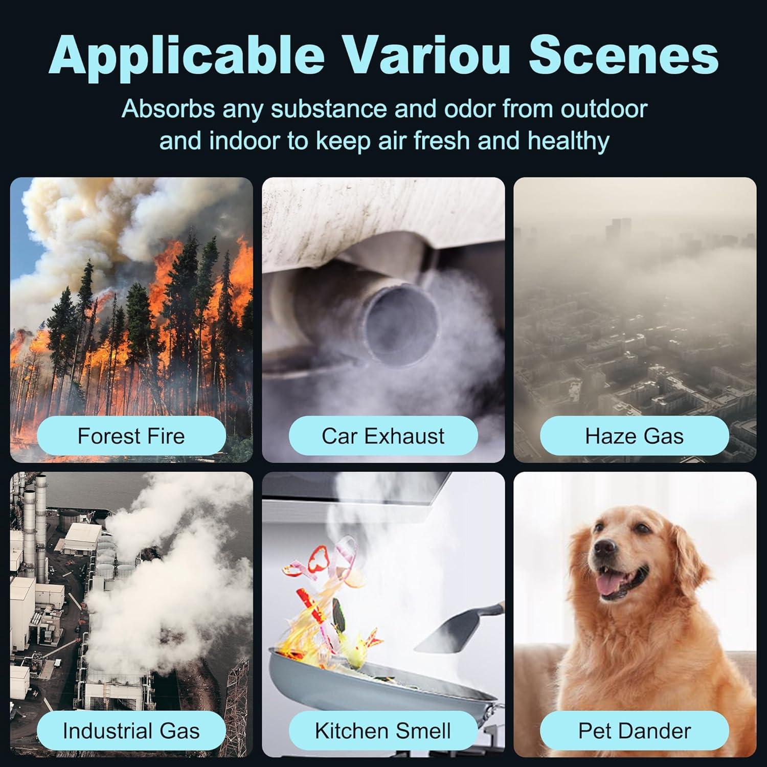 Filtro HEPA HPA300 Funmit para Purificadores Honeywell - 3 HEPA + 4 Carbón