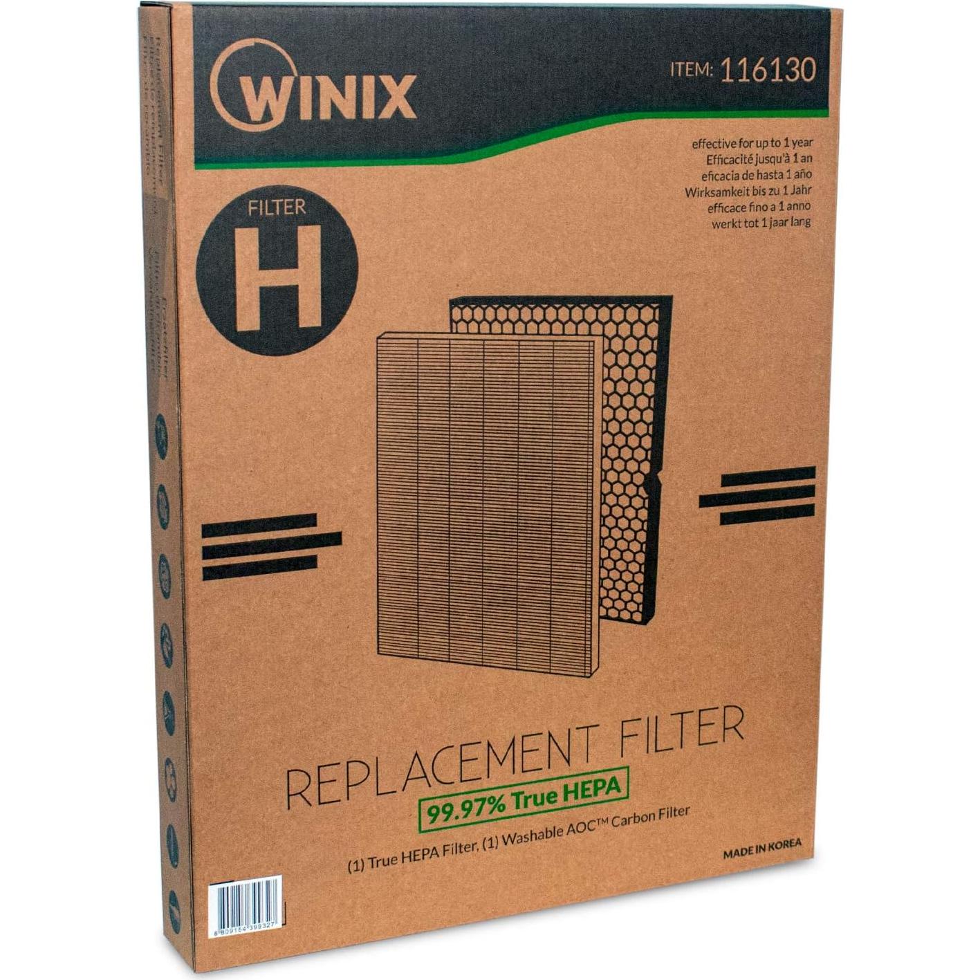 Filtro de Reemplazo HEPA Winix 5500-2 Original 99.97% Eficaz