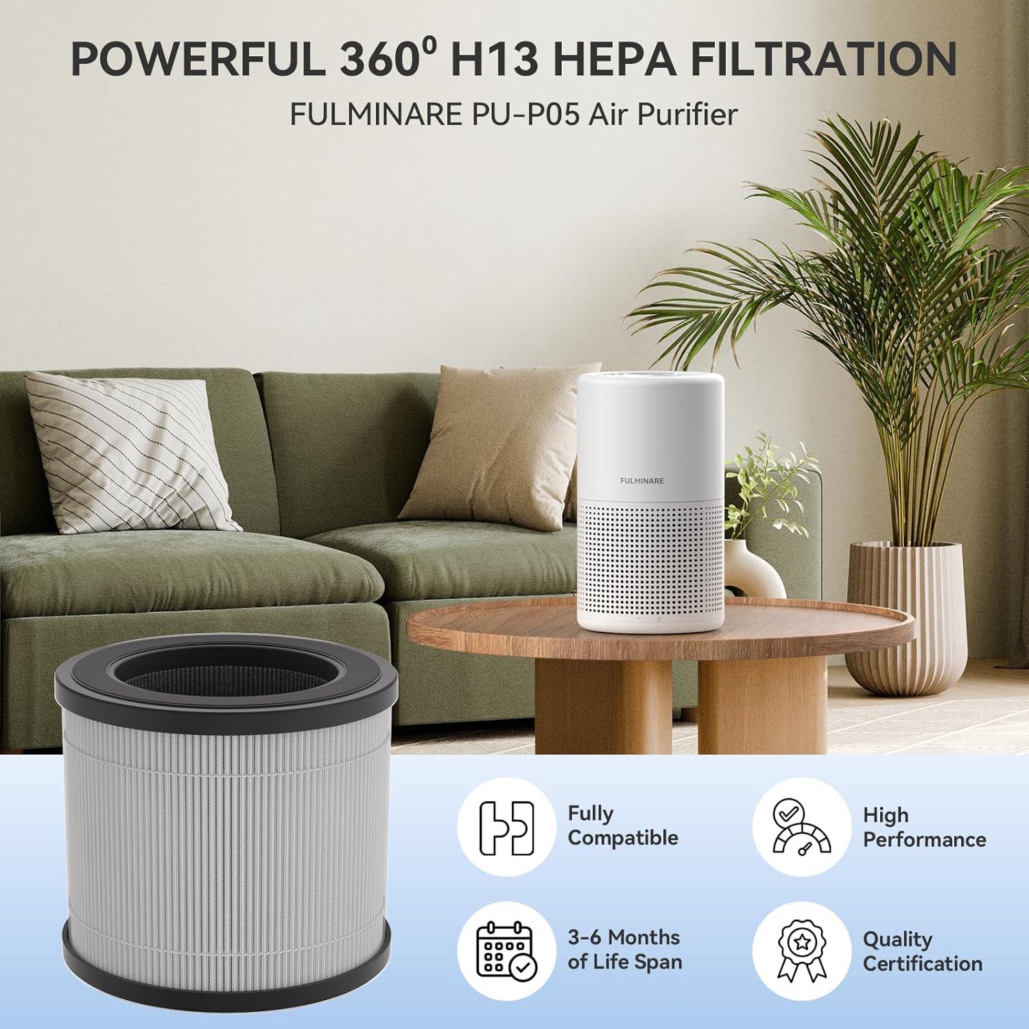 Purificador de Aire FULMINARE PU-P05 HEPA 99.97% 20m²