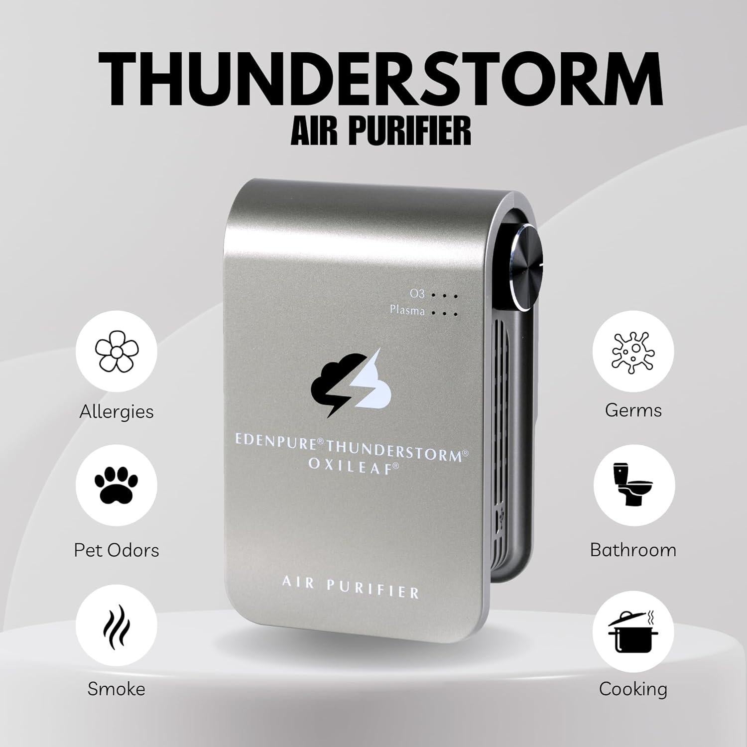 Purificador de Aire EdenPURE Thunderstorm III - Ionizador y Generador de Ozono Portátil