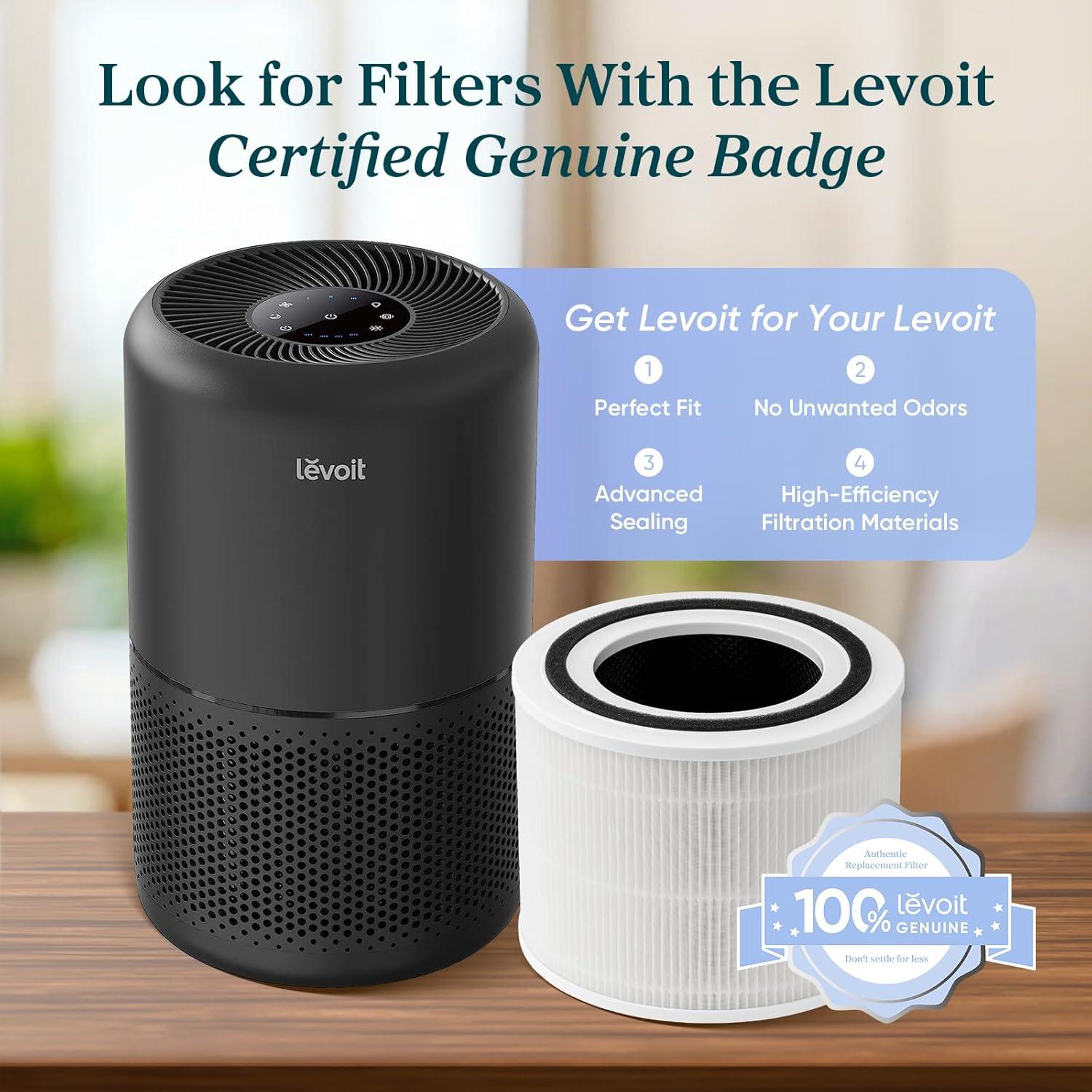 Purificador de Aire LEVOIT Core 300-P HEPA 56W Negro Paquete de 2