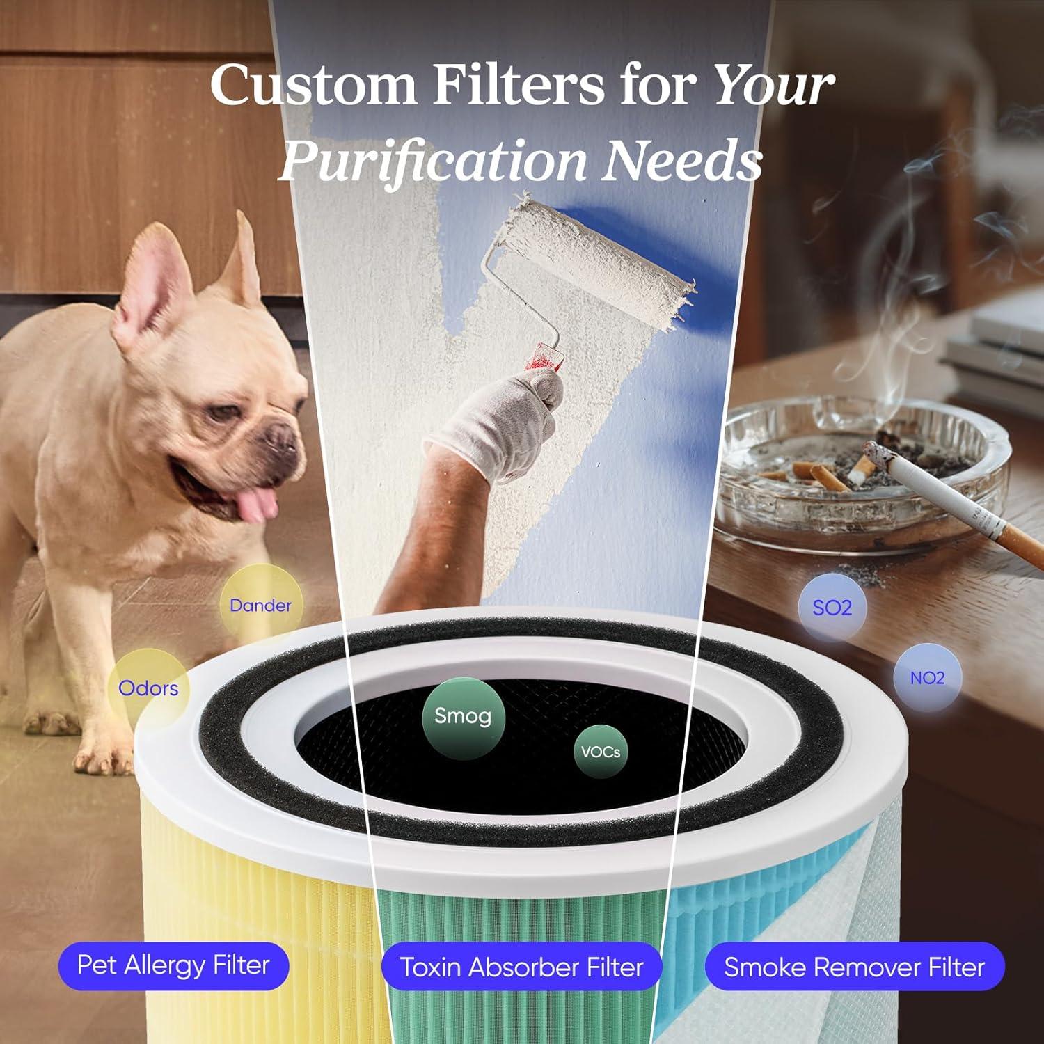 Purificador de Aire LEVOIT Core 300-P HEPA 56W Negro Paquete de 2