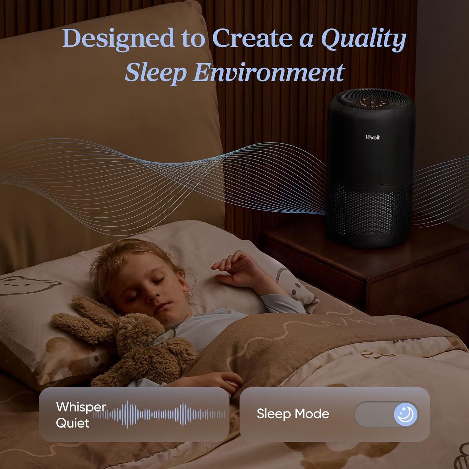 Purificador de Aire LEVOIT Core 300-P HEPA 56W Negro Paquete de 2