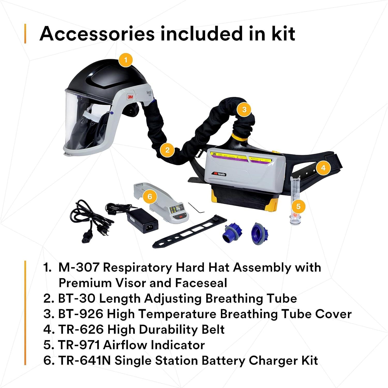 Respirador PAPR 3M TR-800-HIK con Batería y Filtros NIOSH