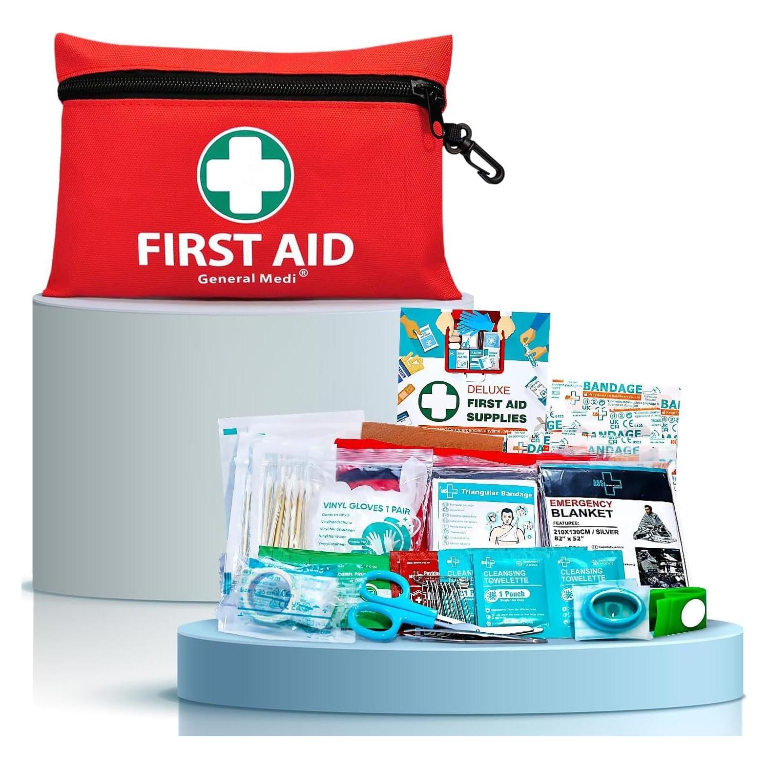 Kit de Primeros Auxilios Mini General Medi 110 Piezas Rojo