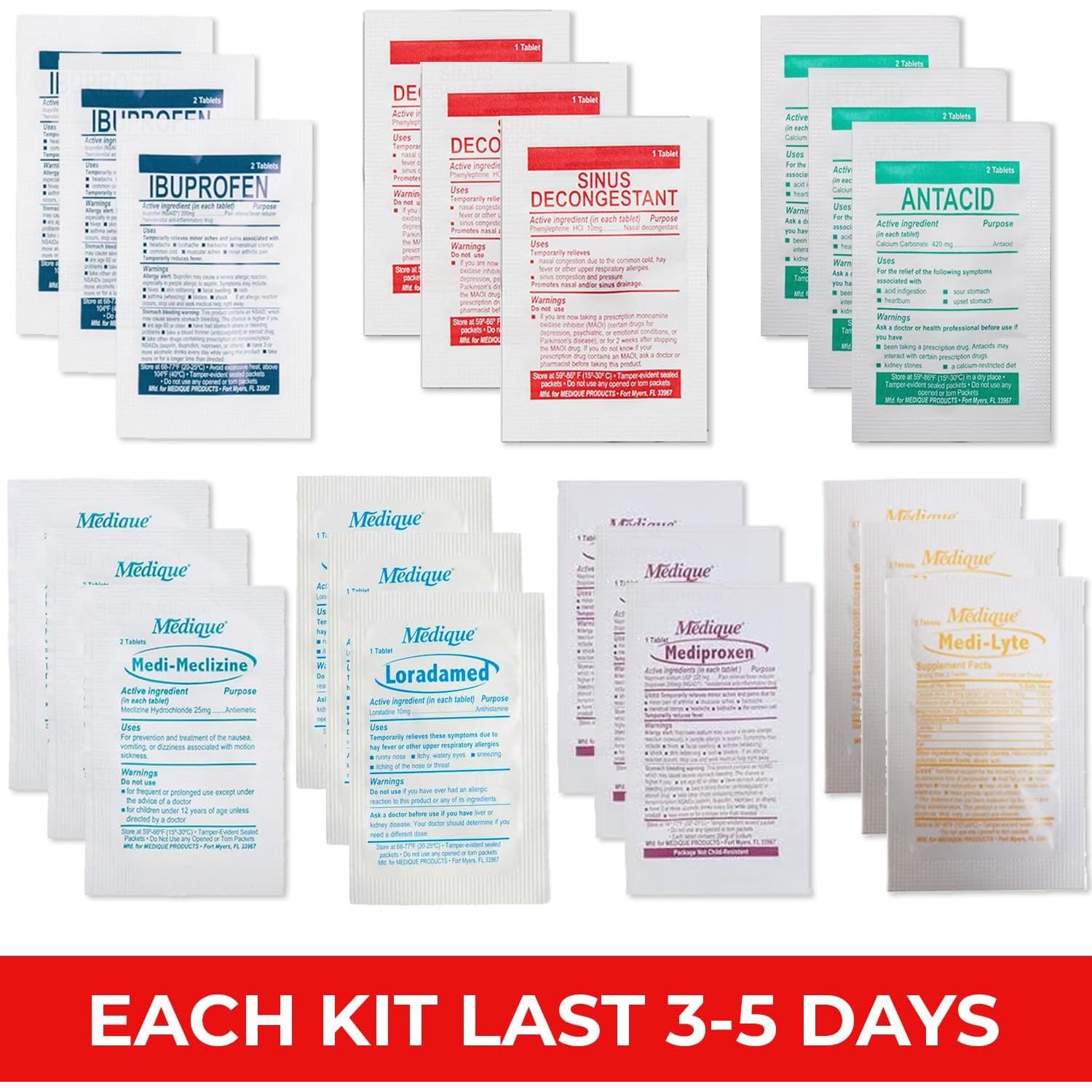 Kit de Medicina de Viaje Travel RX Real Vitamins - 21 Medicamentos