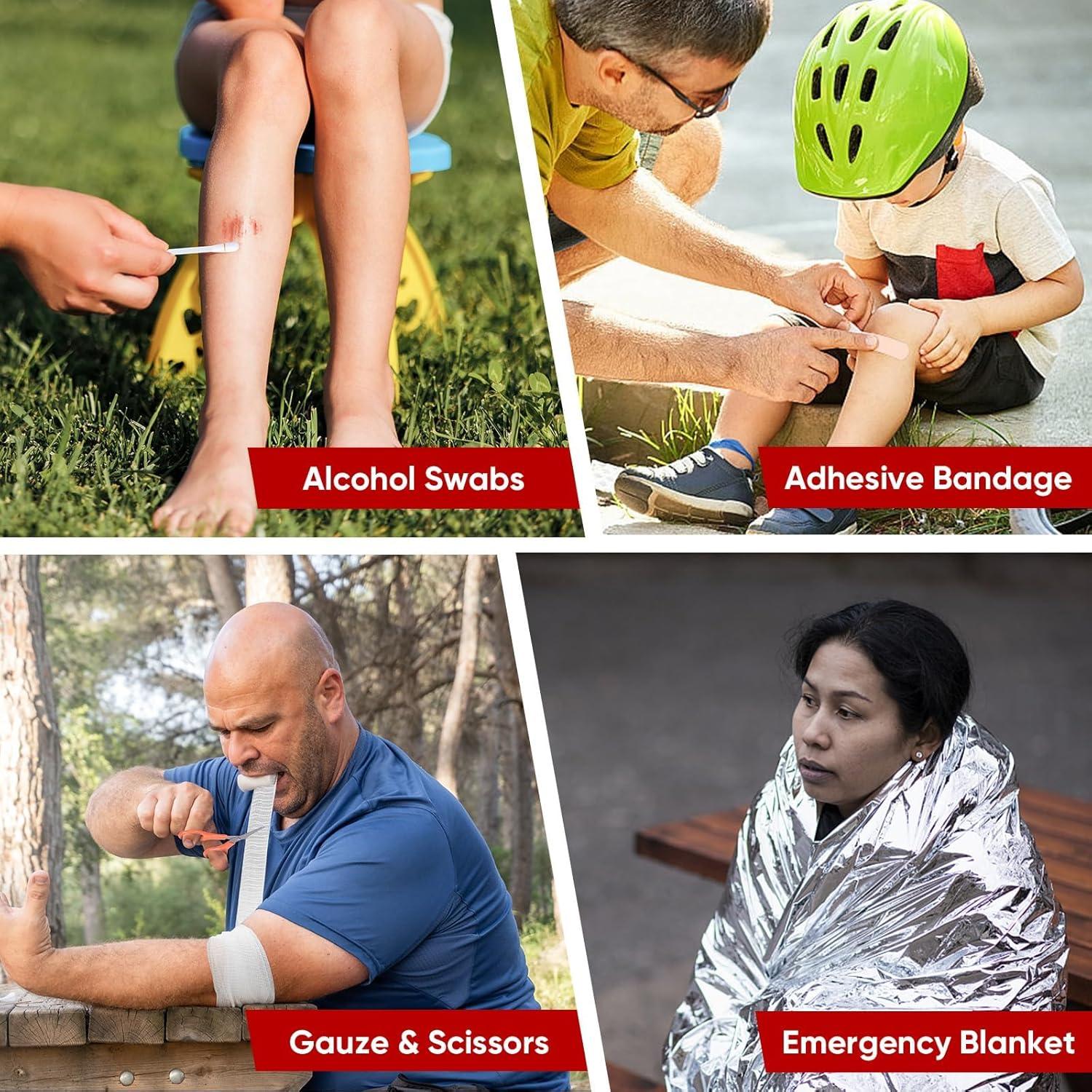 Kit de Primeros Auxilios PTEROMY 150 Piezas Compacto para Viaje