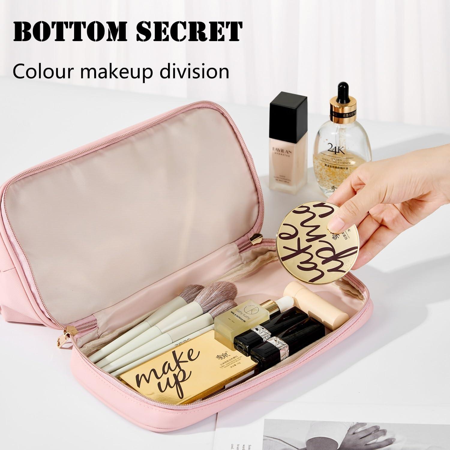 Bolsa de Aseo de Viaje Rosa Impermeable Organizador Cosmético