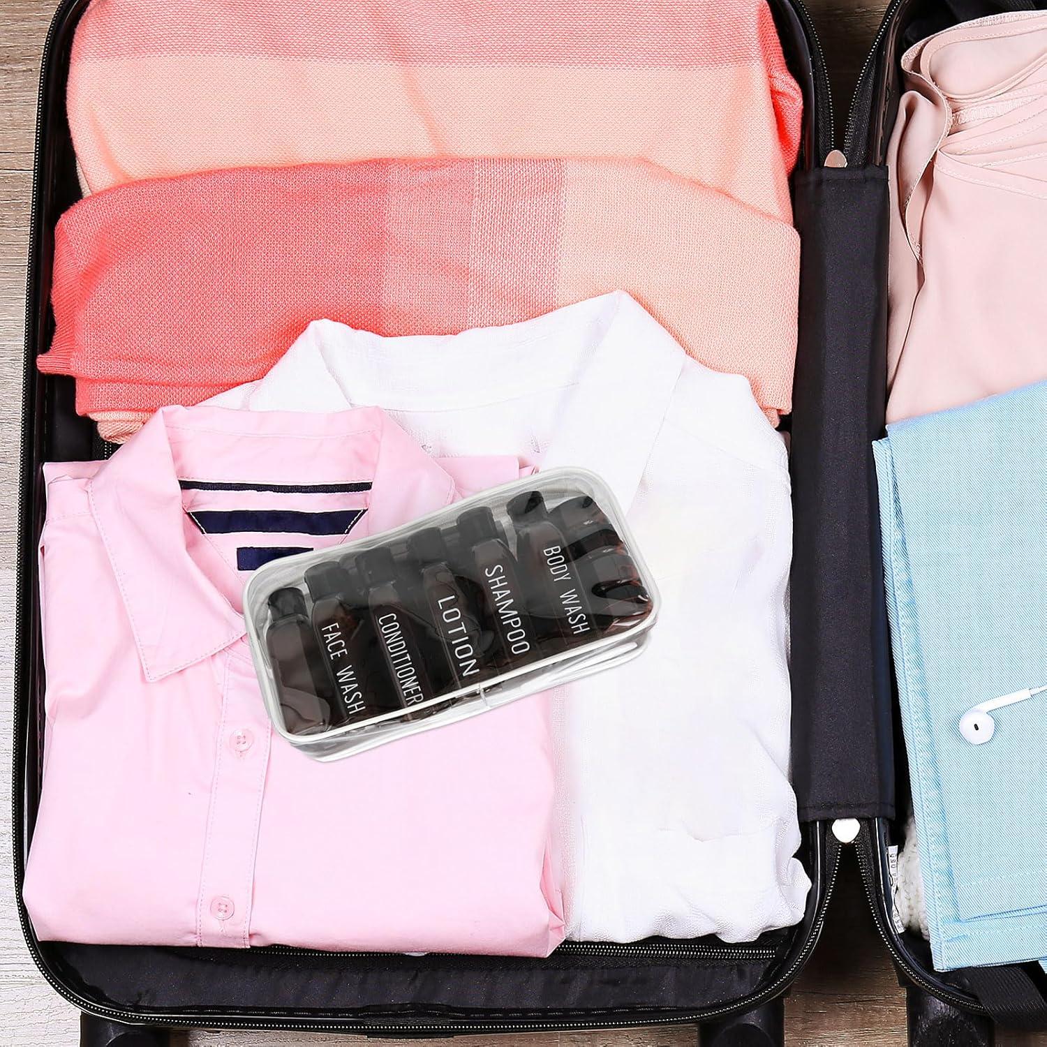 Kit de Viaje Wowang - 10 Piezas Botellas Aprobadas por TSA