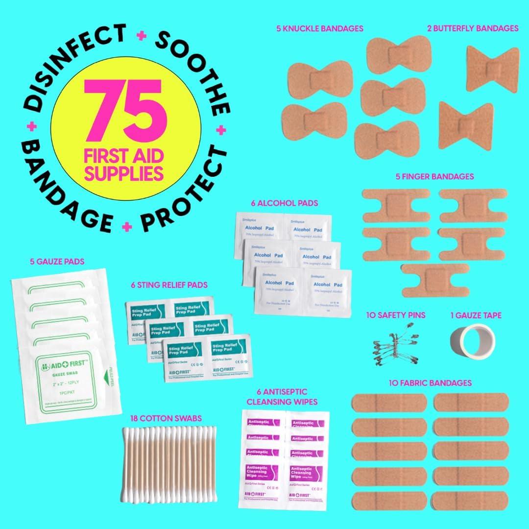 Kit de Primeros Auxilios BLINGSTING - 75 Suministros Esenciales