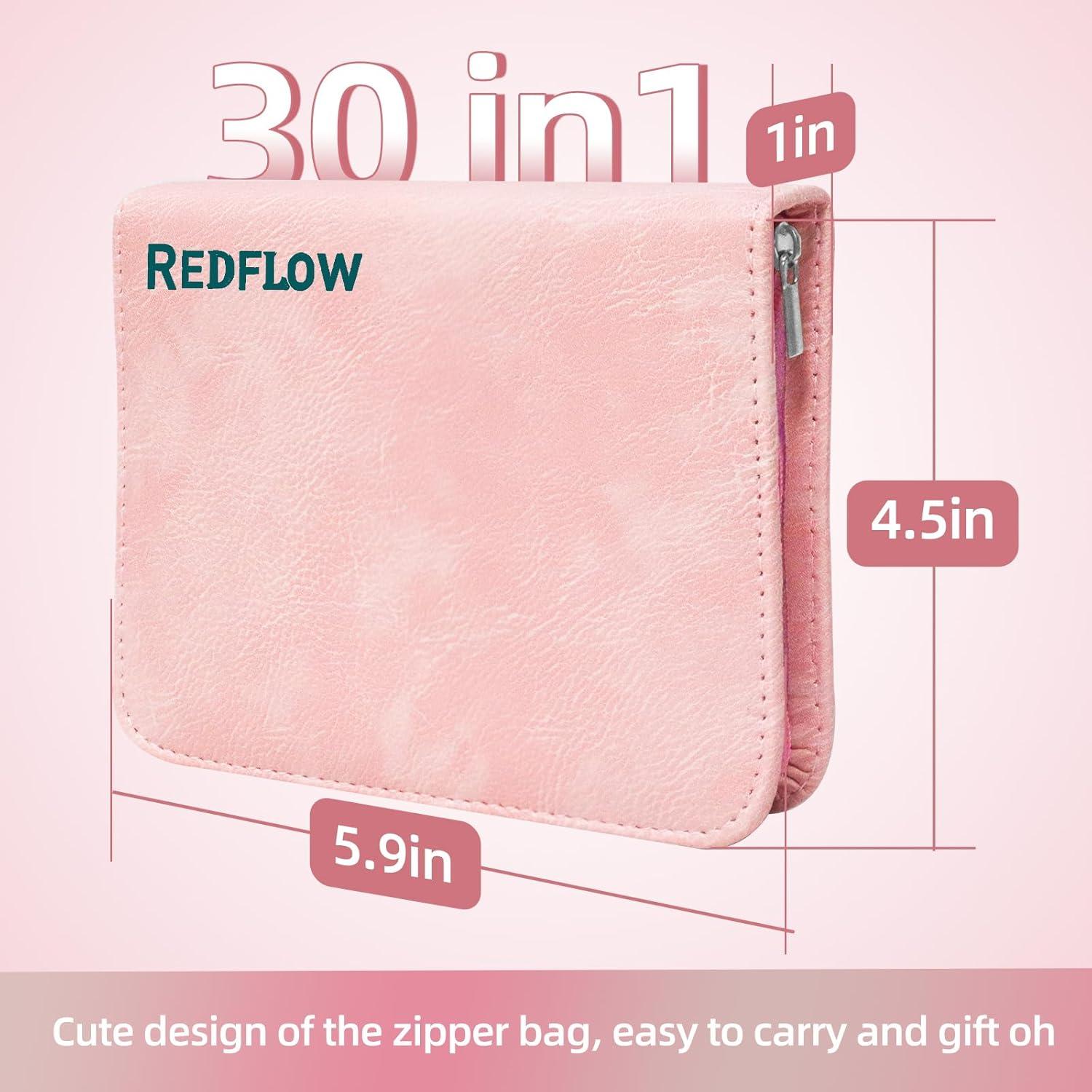 Juego de Manicura 30 en 1 RedFlow con Estuche Rosa