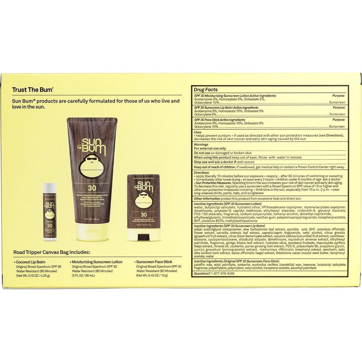 Paquete de Cuidado Solar Sun Bum Road Tripper - SPF 30