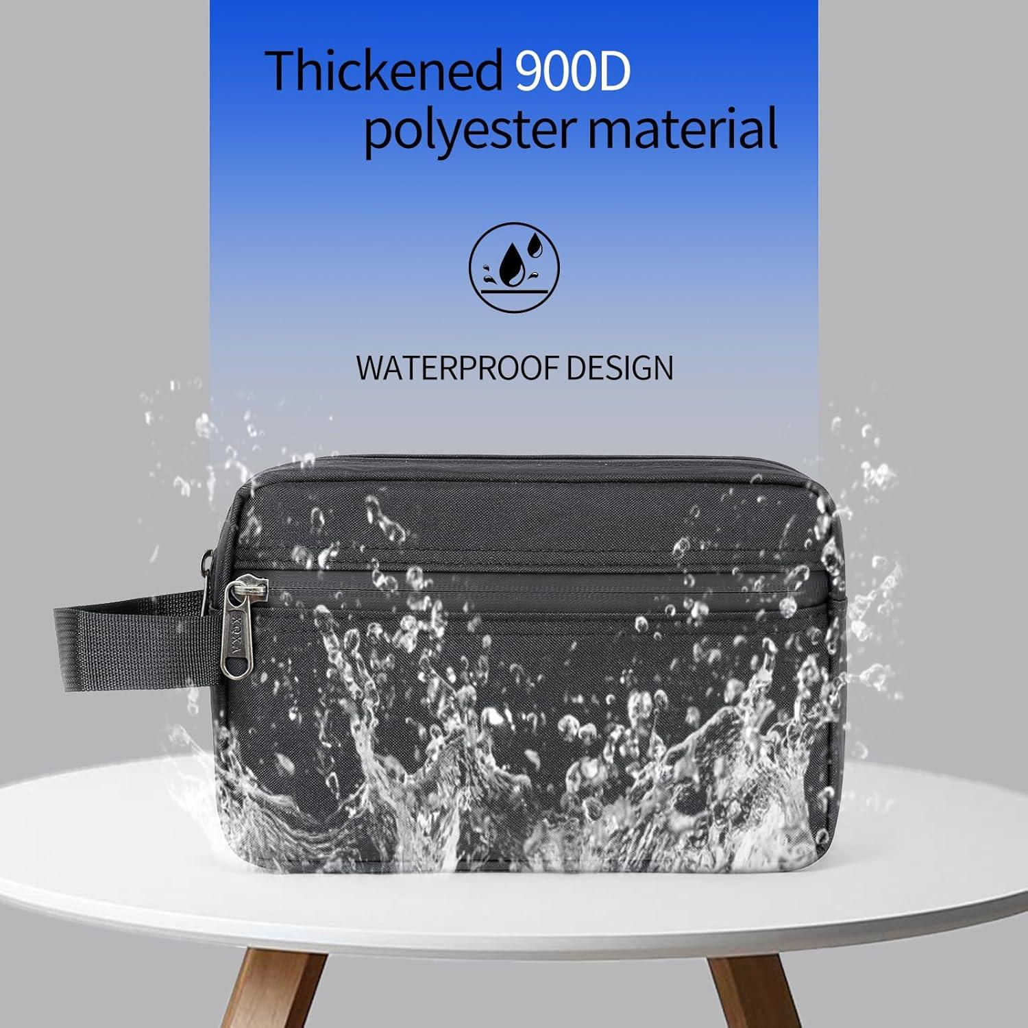 Bolsa de Aseo XQXA Negra para Viaje Unisex 20.3x13.7 cm