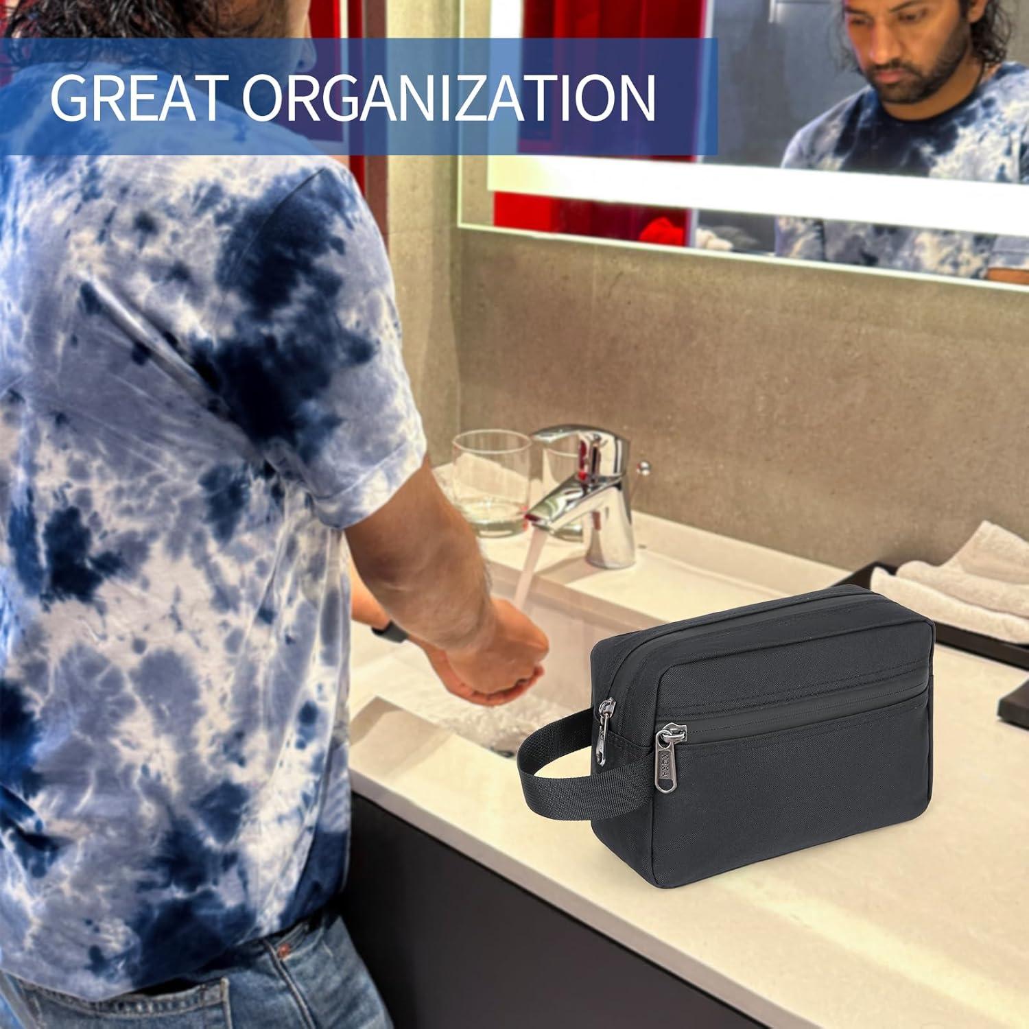 Bolsa de Aseo XQXA Negra para Viaje Unisex 20.3x13.7 cm