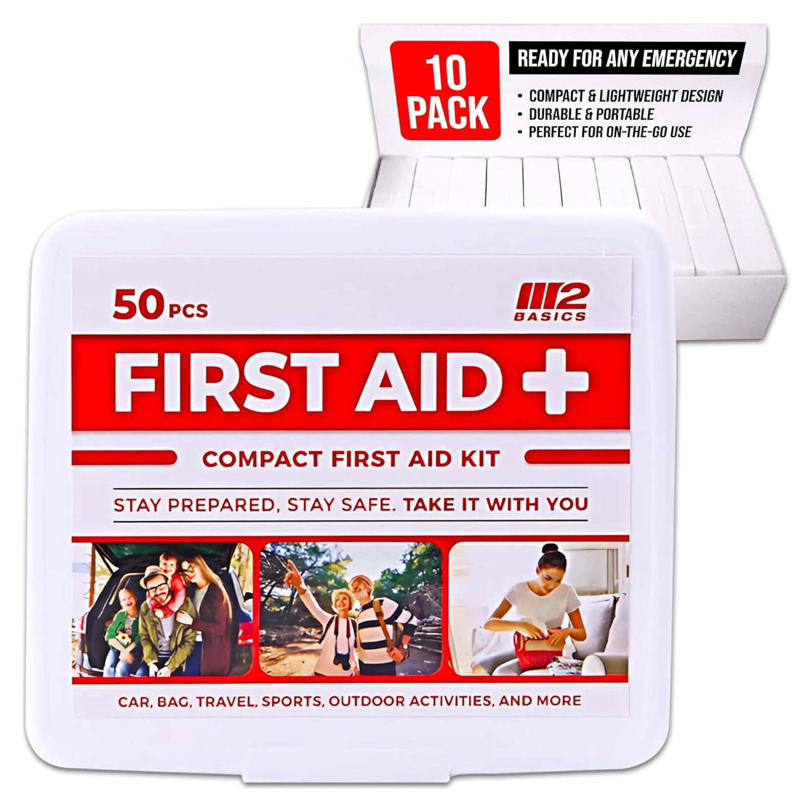 Kits de Primeros Auxilios Mini M2 BASICS - Paquete de 10 Unidades