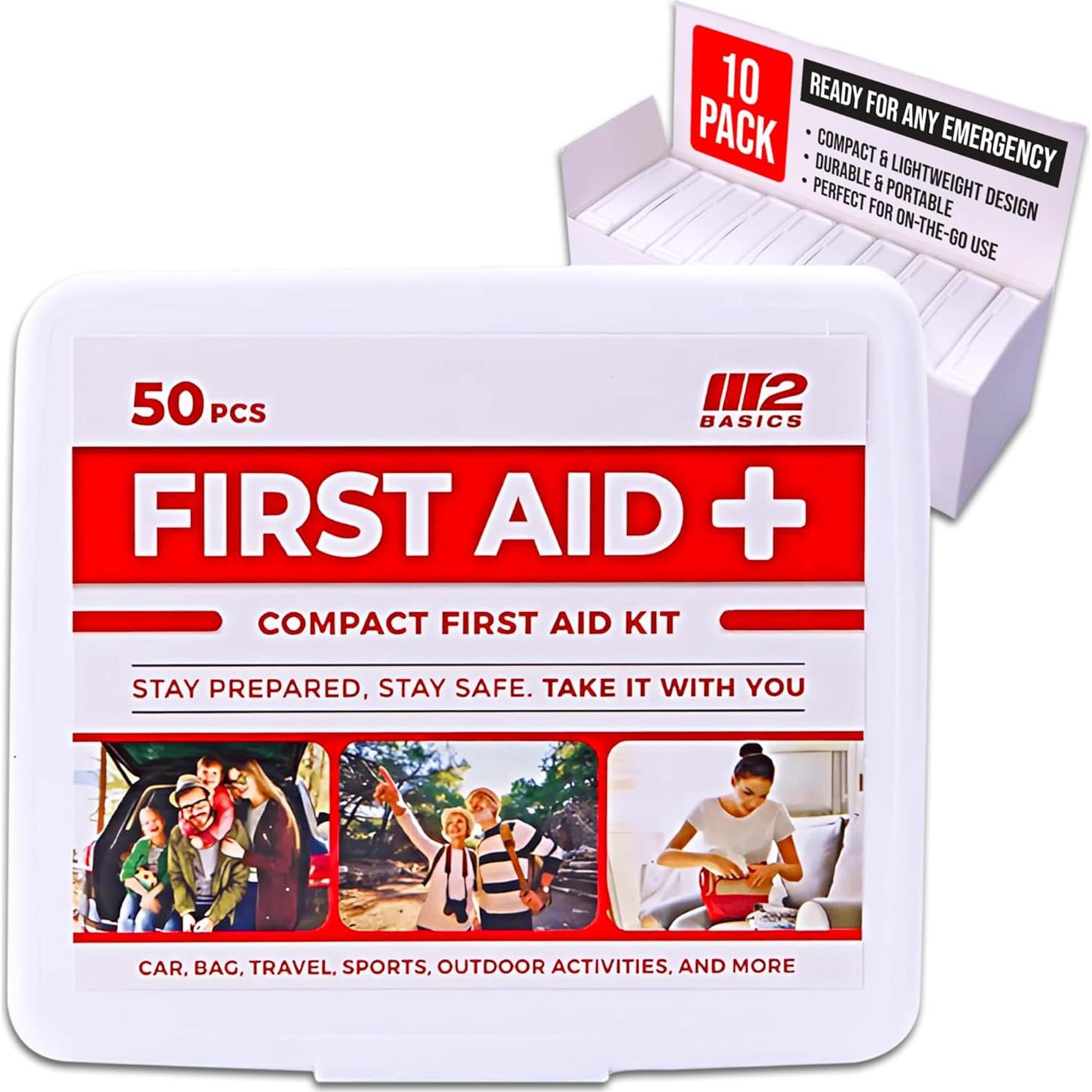 Kits de Primeros Auxilios Mini M2 BASICS - Paquete de 10 Unidades