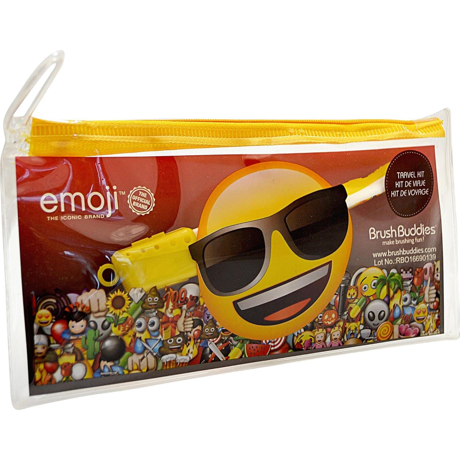 Kit de Viaje Ecológico Cepillo de Dientes Emoji Brush Buddies