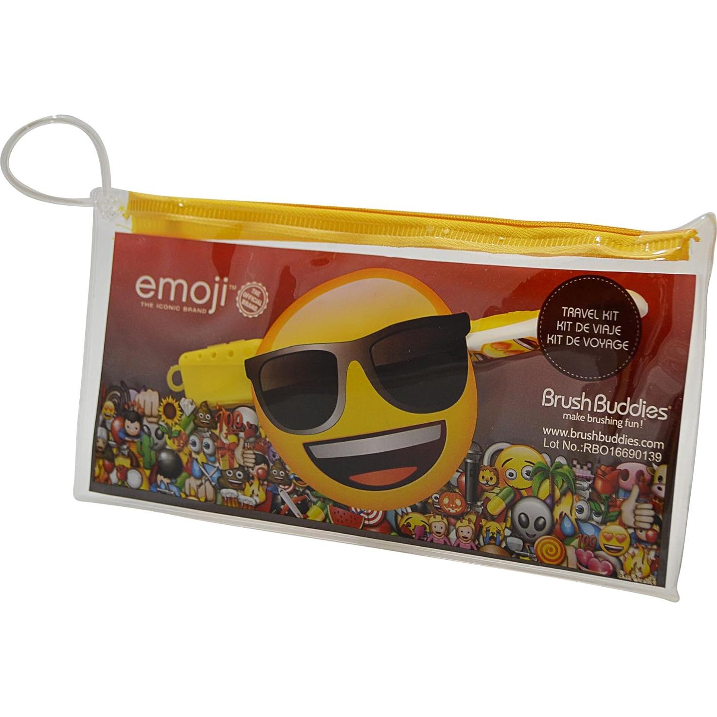 Kit de Viaje Ecológico Cepillo de Dientes Emoji Brush Buddies