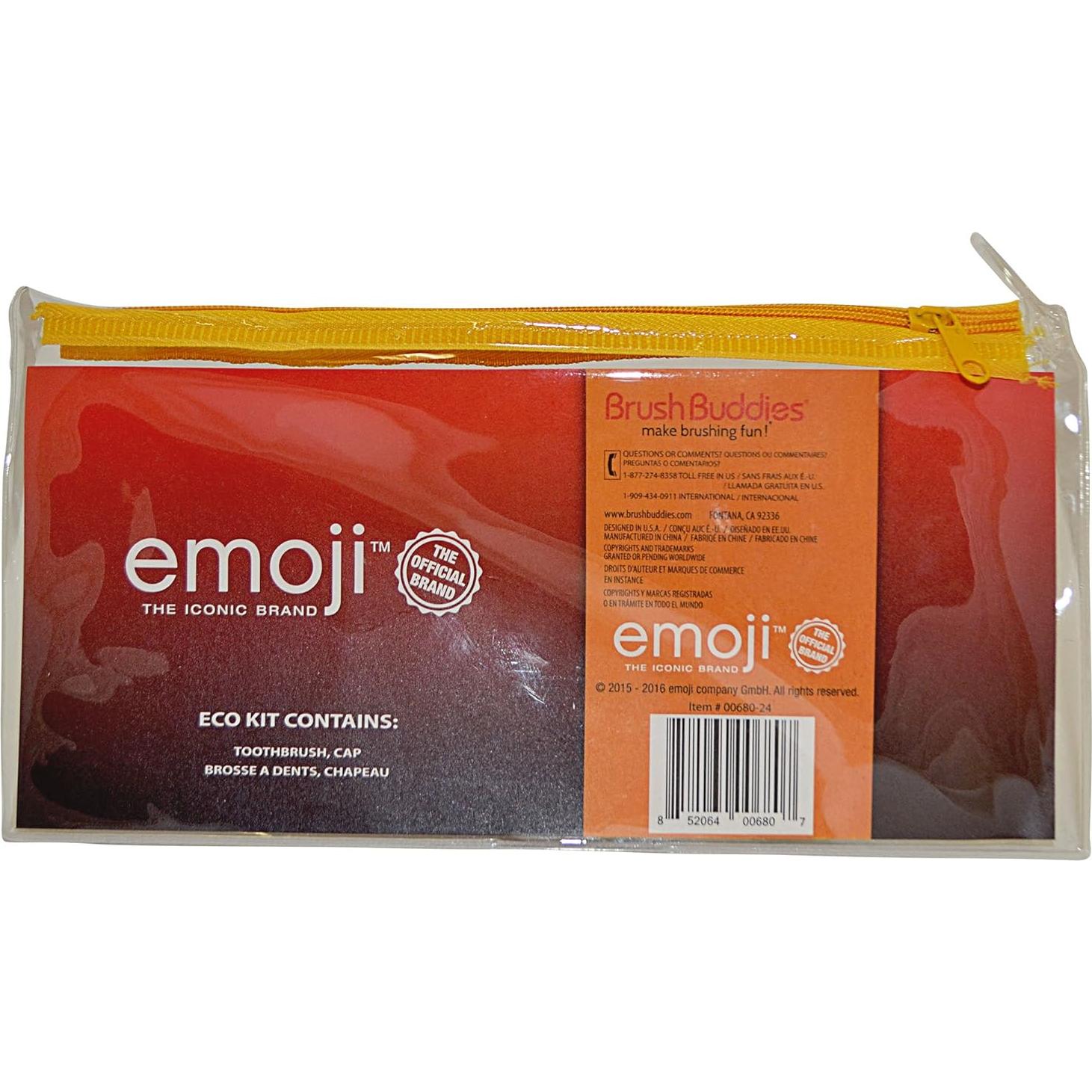 Kit de Viaje Ecológico Cepillo de Dientes Emoji Brush Buddies